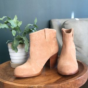 Splendid Suede Leather Tan Western Booties